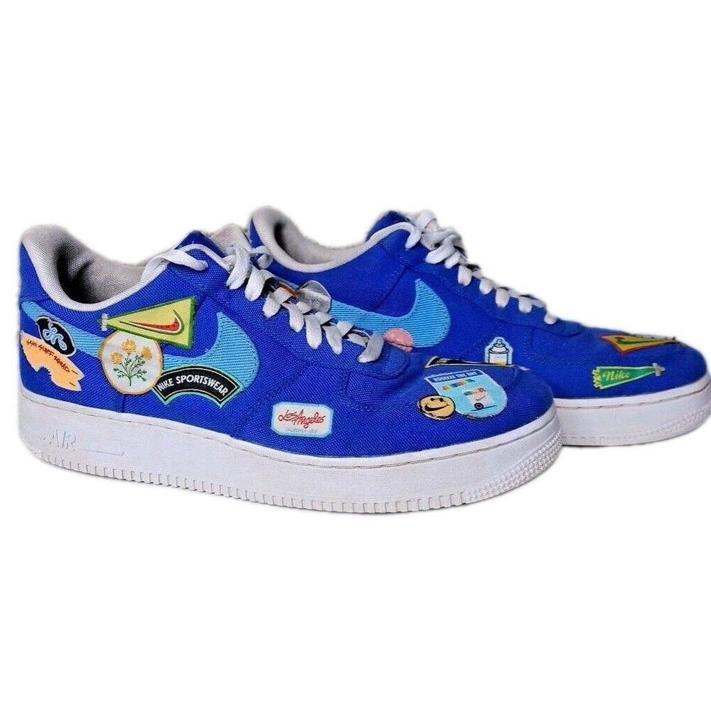Nike Air Force 1 07 PRM Los Angeles Patched Up Blue DX2304-400 Men's Size 10